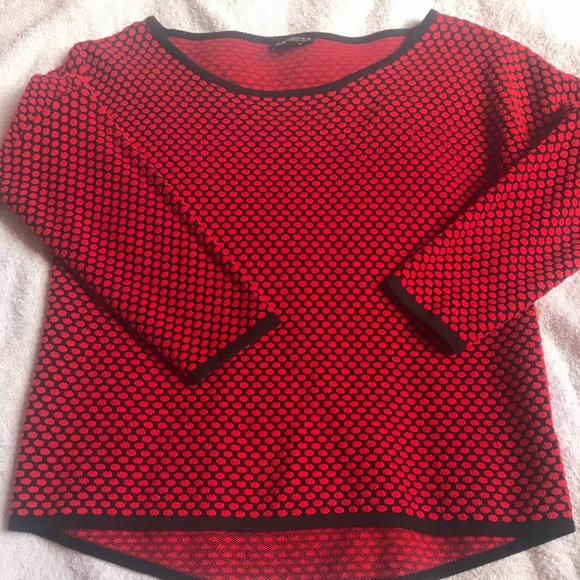 Express pullover Red and Black Top Small - Picture 1 of 3